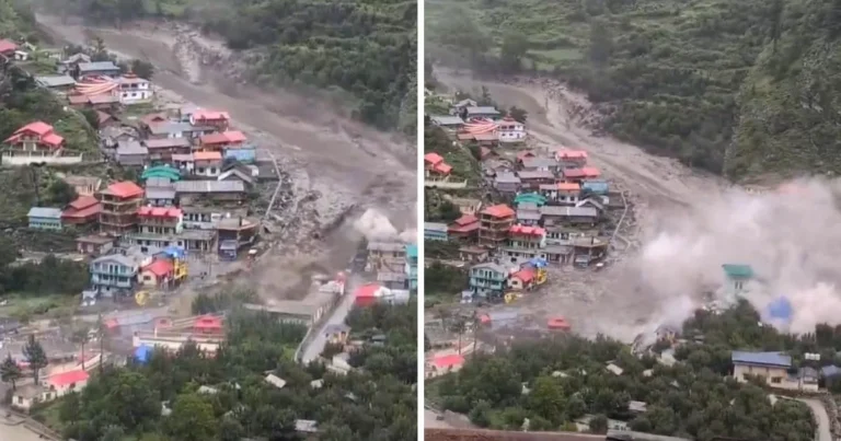 Vídeo impressionante mostra momento em que enchente atinge casas em vila no Himalaia; veja