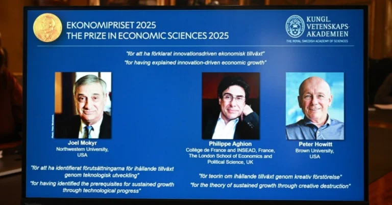 Trio é premiado com Nobel de Economia por pesquisas sobre tecnologia e crescimento