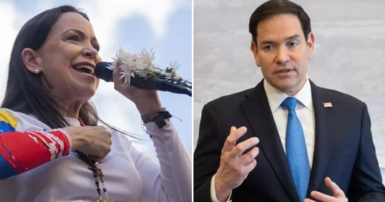 María Corina Carvalho foi indicada por Marco Rubio, aliado de Trump, ao Nobel da Paz