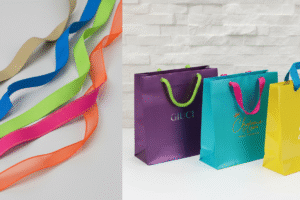 Alças de sacolas com ponteiras