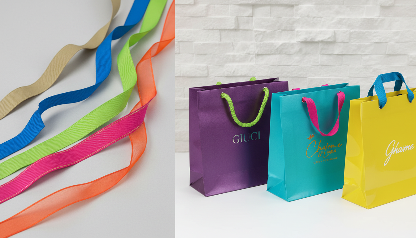 Alças de sacolas com ponteiras